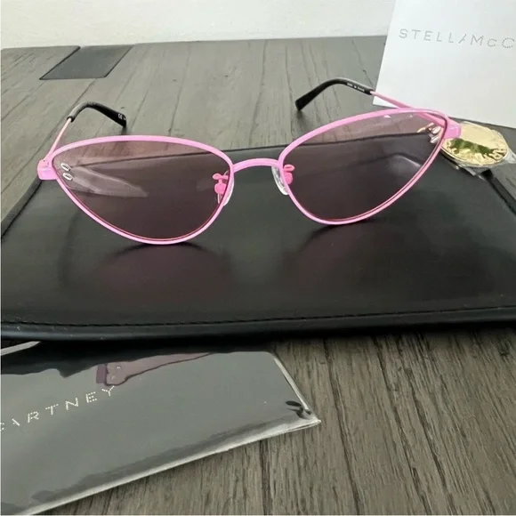 STELLA MCCARTNEY Pink Cat Eye Ladies Sunglasses - Picture 3 of 8
